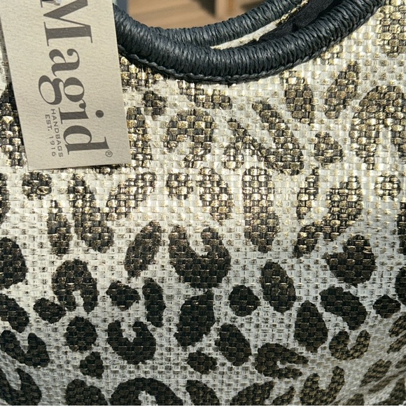 Magid Leopard Print Tote Bag - Black and Cream - Picture 3 of 6